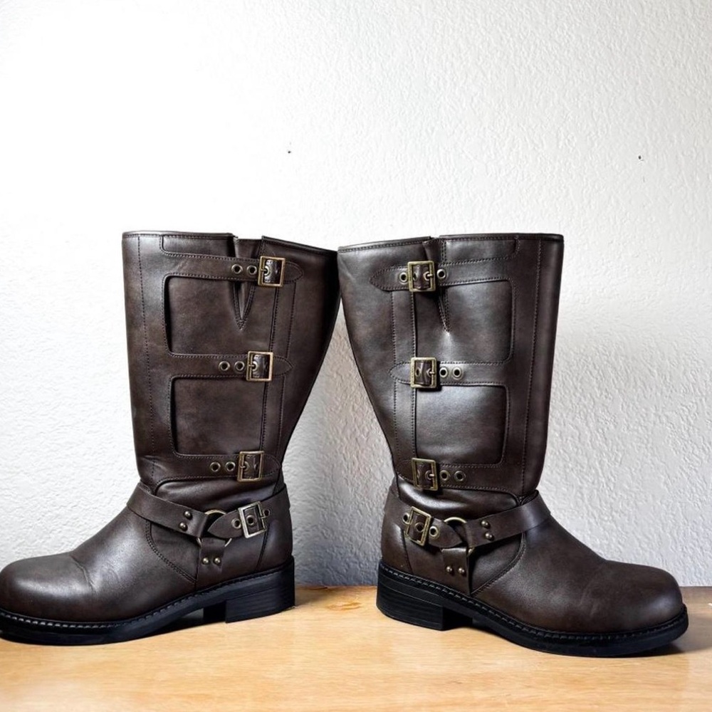 Torrid Brown Combat & Moto Boots